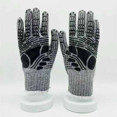 China Anti-Slip Mens Cotton Polyester Work Slip-Proof Gloves With PVC Dots for sale