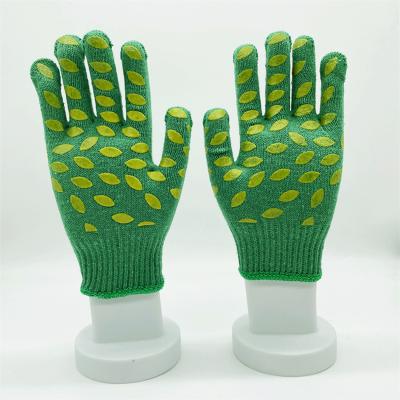 China Wholesale Anti-Slip PVC Dotted Knitted Cotton Safety Gloves For Working for sale