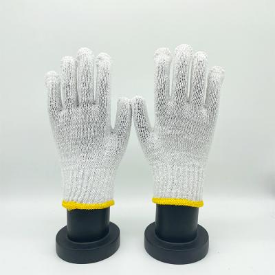 China 10 Gague Knitted Cotton Anti-Slip Wholesale Breathable Work Gloves For Working for sale