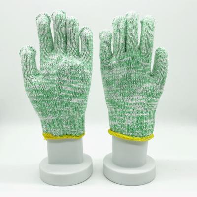 China New Product Grass Blend Color Anti-Skid Green Knits Garden Farm Cotton Blended Gloves for sale