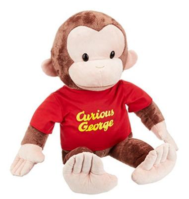 Cina Peluche a 12 pollici della piccola della peluche delle bambole camicia rossa curiosa animale di George per i bambini in vendita