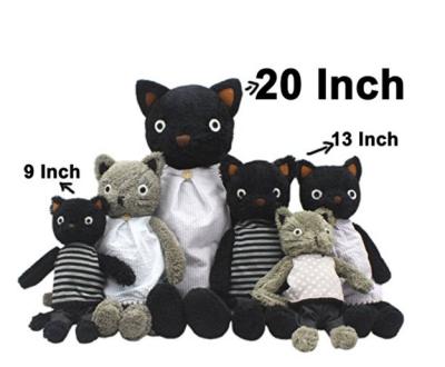 China JIARU Dressed Stuffed Animals Plush Toys Small Stuffed Cats White 9 Inches for sale