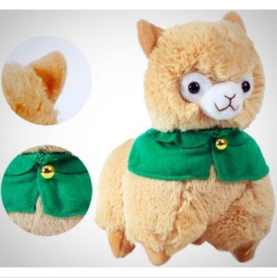 China Yellow Cloak Cute Alpaca Stuffed Animal , Stuffed Seal Plush Toy For Pretty Gift for sale