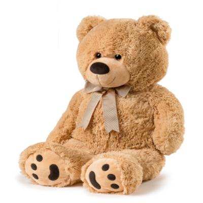 China Big Teddy Bear with Ribbon 30cm Plush Stuffed for Valentines Day Gift Bedroom Toy for sale