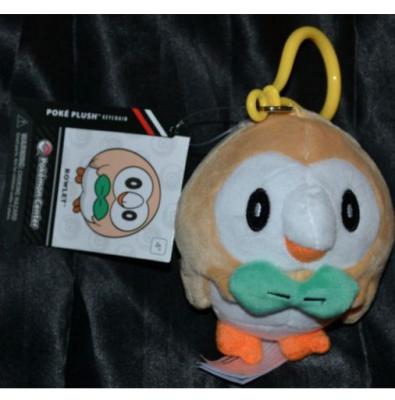 China Pokemon Center Rowlet Cute Plush Keychains 4 Cm With Color Box Individual Packing for sale