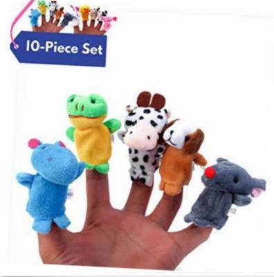 China Velvet Animal Style Plush Finger Puppets , Funny Plush Animal Hand Puppets for sale