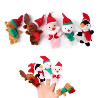 Chine Marionnettes colorées de doigt de peluche, jeu de marionnettes de renne de Père Noël de marionnettes de doigt de Noël à vendre