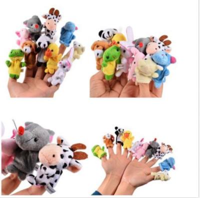 China Terciopelo animal del tiempo de la historia de las marionetas del finger de la felpa suave para los niños 10pcs en venta