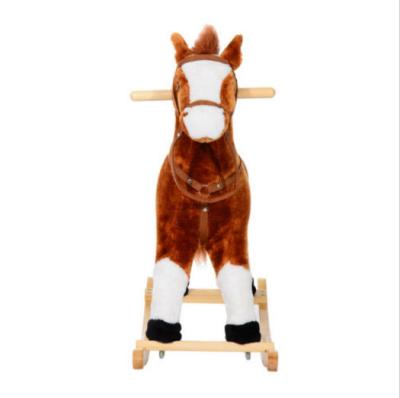 China Durable Stuffed Rocking Horse With Sound , Wooden Rocking Horse For Toddlers for sale