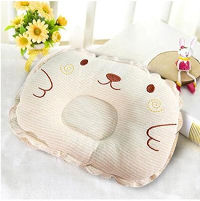 China Toddler Safe Soft 3D Mesh Pillow Brown Embroidery For Anti - Roll Sleeping Cushion for sale