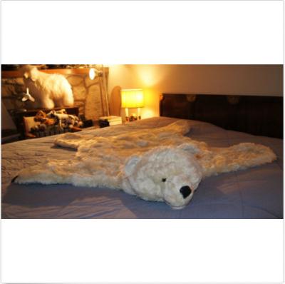 Cina Puntello a 52 pollici bianco di fotografia della coperta della pelle dell'orso di re Size Plush Skin Fake grande in vendita