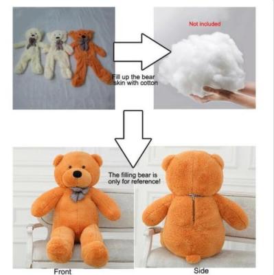 China Hung Plush Pink Unstuffed Teddy Bear Skins With Zipper , Semi - Finished Product for sale