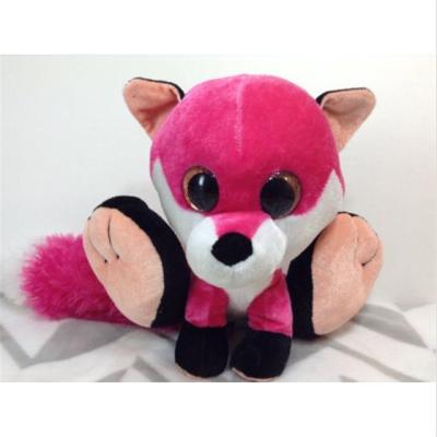 China Silly Paw Pals Pink Cute Plush Dolls Funny Stuffed Fox With Big Sparkly Eyes for sale