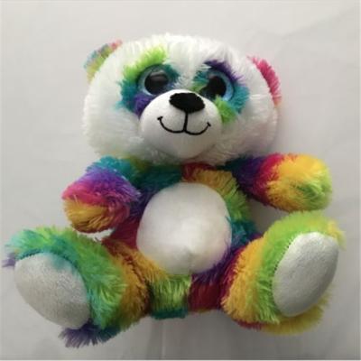 China Peek - A - Boo Rainbow Panda Bear Stuffed Animal , Cute Soft Dolls 10cm Plush Sparkle for sale