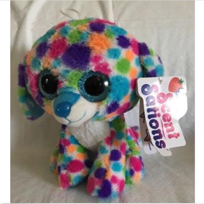 China Colorful Small Plush Puppy Stuffed Animals For Crane Vending Toy Machine for sale