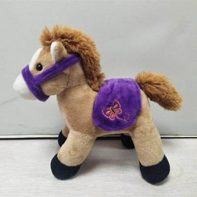 China Brown Horse Design Stuffed Toys Animal Plush Dolls For School Award for sale