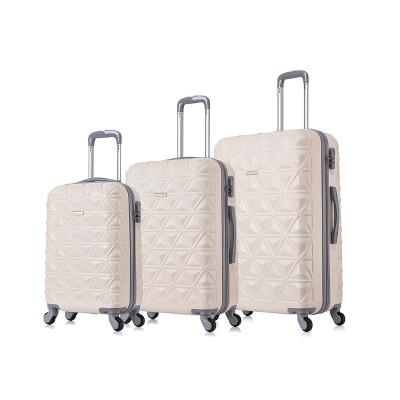 China Wholesale Hard Shell ABS Airport Luggage Moving Bag Set Organizer Suitcase Packaging Box Factory designer Luggage Bags Suitcase 3 pieces for sale