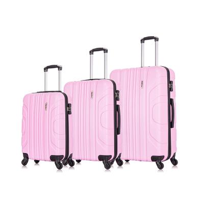 China Hard Shell Suitcase Packaging Box Pink Fashion Luxury Multifunctional Travel Bags Female Suitcase Trolley Luggage Bags Sets 3 Pieces Free Shipping for sale