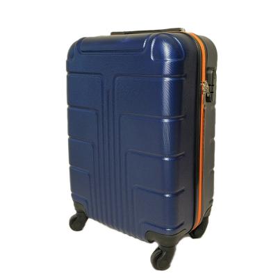 China 2023 New Navy Blue Hard ABS Hard Plastic Shell Suitcase Packaging Box Designer Travel Case Suitcase Bag Travel Carrier Lockers Airport for sale