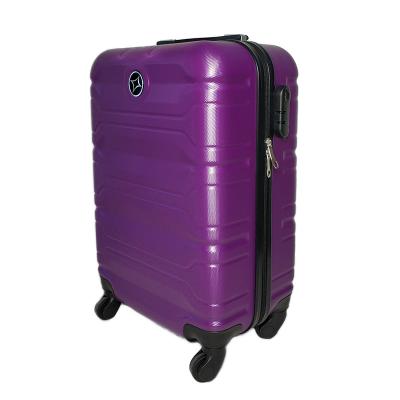 China Big Size Shell Suitcase Packaging Box Good Price Pull School Decent Big Handle Hard Purple Trolley Bag With Wheel Trolley for sale