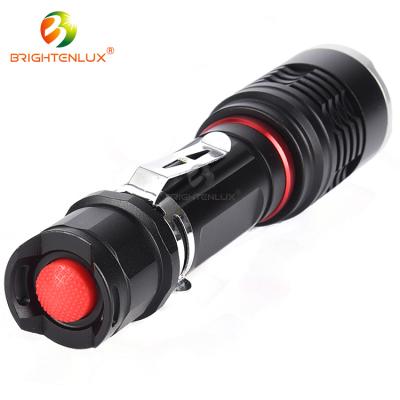 China Zoomable led flashlight 2019 wholesale high quality waterproof USB bailong LED torch rechargeable tactical flashlight Brightenlux best light factory for sale