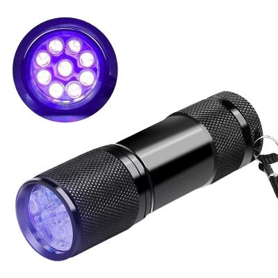 China Zoomable Led Light Hot Sale Long Range 2021 Brightenlux Small Portable 9 LED 9V UV Led Light Flashlight Black for sale