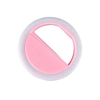 China Ningbo Quality Professional Beauty Mini Battery Mobile Phone Fill Adjustable Brightness Selfie Led Ring Light for sale