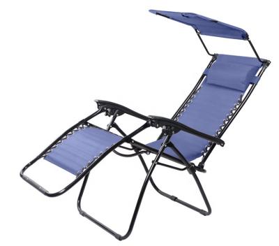 China Amazon Weightless Chair Foldable Folding Chair Sleeper Outdoor Camping Chair With Sun Shade for sale