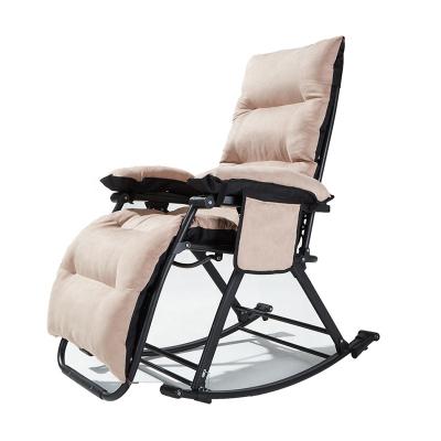 China Foldable Rocking Chair Lounge Garden Chairs Patio Weightless Chair Sun Sofa Recliner for sale