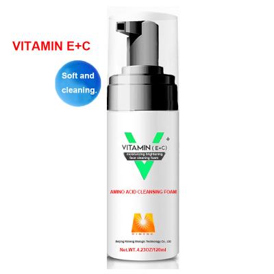 China Acne Treatment Customizing OEM 120ml Your Brand Amino Acid Vitamin E+C Brightening Moisturizing Eyelash Cleansing Foam for sale