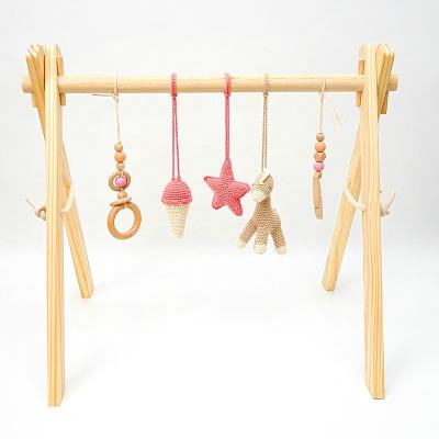 China Wholesale Handmade Crochet Educational Toy Hanging Teething Baby Toys Met Activity Game Baby Gym for sale