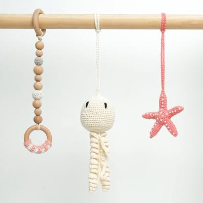 China Educational Baby Gym Activity Toy Baby Met Gym Play Gym Crochet Animal Hanging Toys for sale