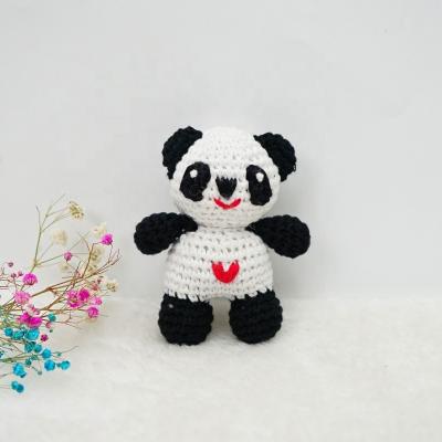 China Handmade Stuff Panda Dolls Toys Panda Amigurumi Crochet Toy Animal Amigurumi Plush Crochet Baby Toy for sale