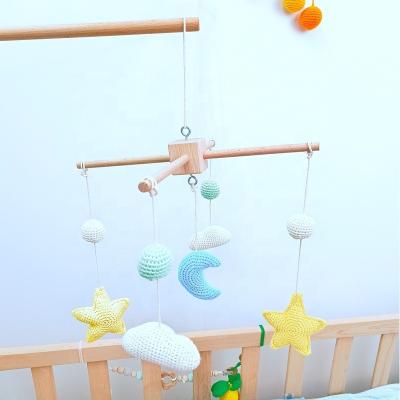 China Soft Gender Neutral Baby Gifts Crochet Crib Mobile Crib Moon Stars Baby Crib Toy for sale