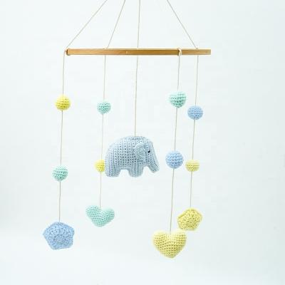 China Elephant Soft Hook Pendant First Educational Learning Toy Baby Rattles Crib Mobiles for sale