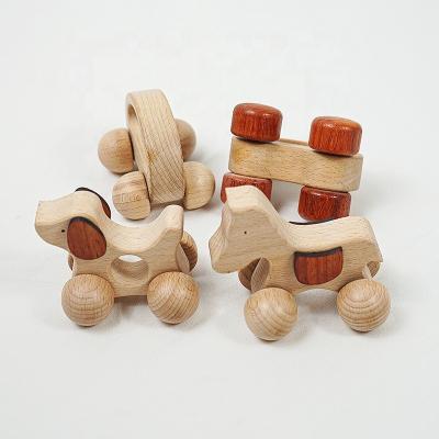 China Montessori Car Infant Sensory Toys Beech Wood Children Education Wooden Toy Sensory Toys Toddler Activities for sale