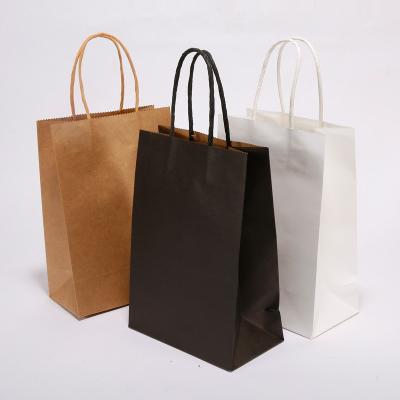 China Recyclable / Durable Recycled Custom Kraft Paper Bags Gift Packaging Shopping Paper Bags With Custom Printed Logo for sale