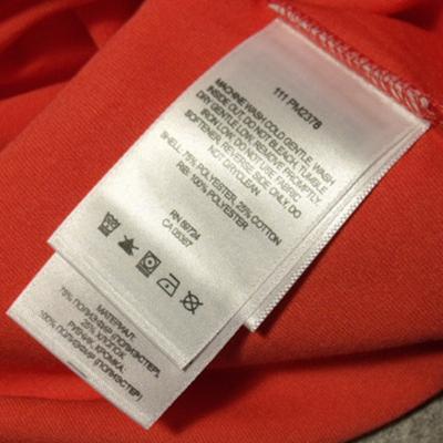 China Sustainable Satin Ribbon Apparel Wash Care Label for sale