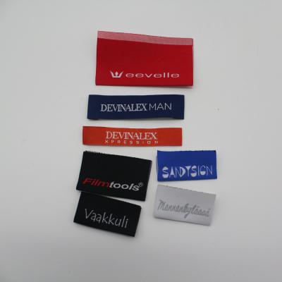 China Sustainable 100 Polyester Wash Label , Cotton Wash Label , Soft Satin Fabric Print Care Label for sale