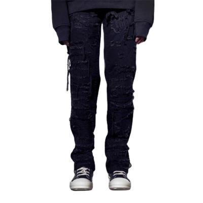 China DiZNEW Viable Men Denim Distress Destroy Vintage Wash Ripped Plus Size Custom Mens Pants Jeans for sale