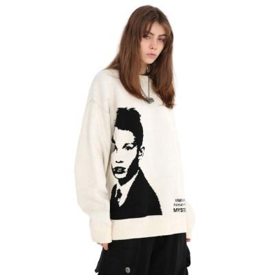 China Casual DiZNEW Desginer Print QUICK DRY Round Neck Long Sleeve Knit Jumpers Women Sweater for sale