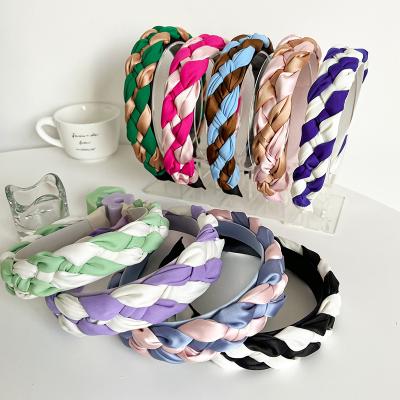 China New Fashion MEROYAL Fashion Hair Bands Accessories Wholesale Colorful Cloth Yarn Braided Women Headband for sale