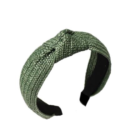 China Fashion Summer Hot New Products, Fashion High Quality Women's Hair Accessories, Handmade Lafite Knot Headband for sale