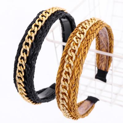 China Fashion New Fashion Hair Accessories Wine Coconut Leaf Grass Hair Belt Wholesale Handmade - Pearl Bee Grass Hair Belt Woven for sale