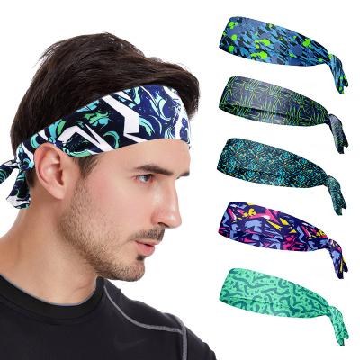 China Decorate Fashion Style Tie Headbands Hair Band Elastic Headband Accessories Sports Tie Headband for sale