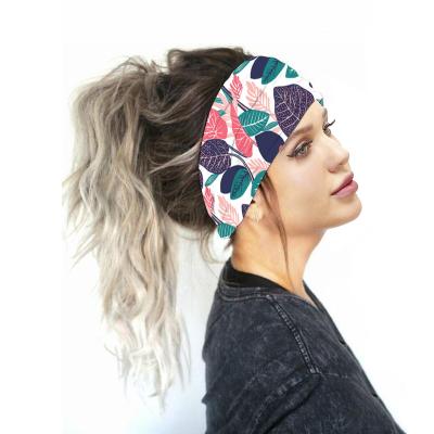 China New fashion headband headband headband fitness yoga sports popular digital printing multifunctional head scarf for sale