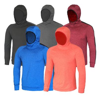 China Custom Wholesale Fishing Long Sleeve Quick Dry Anti-pilling Wear Men's Running Pullover Sport Hoodie for sale