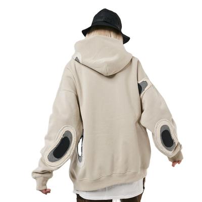 China Simple American loose patch hoodie retro jacket personality street anti-pilling anti-pilling long sleeve men and women the same style for sale