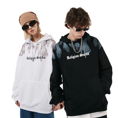 China Anti-pilling street men and women with the same style lovers loose printing casual personality sweater hoodie long-sleeved breathable shirt for sale