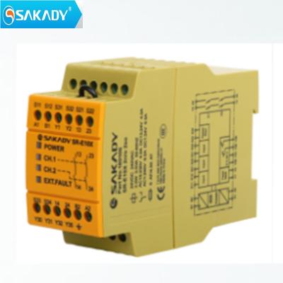 China Sealed safety relay 3N/O, 1N/C, 24VDC applied for emergency stop and safety door for sale